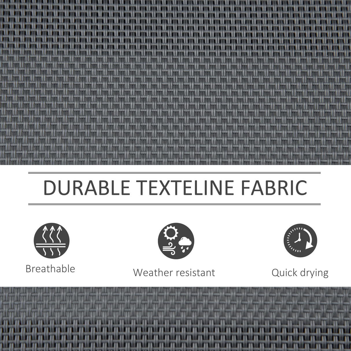 easycomfort panchina a dondolo da giardino a 3 posti in metallo e tessuto a rete traspirante 151x75x85cm grigio 33093