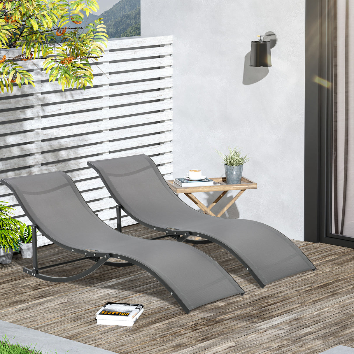 easycomfort set 2 sdraio da giardino pieghevoli lettino prendisole in alluminio e textilene 61x165x63cm