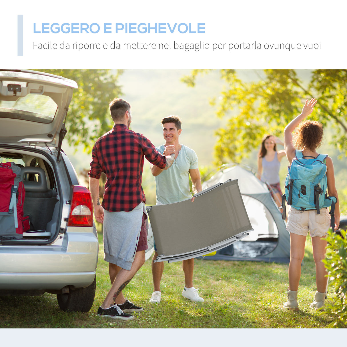 easycomfort set 2 sdraio da giardino pieghevoli lettino prendisole in alluminio e textilene 61x165x63cm 33135