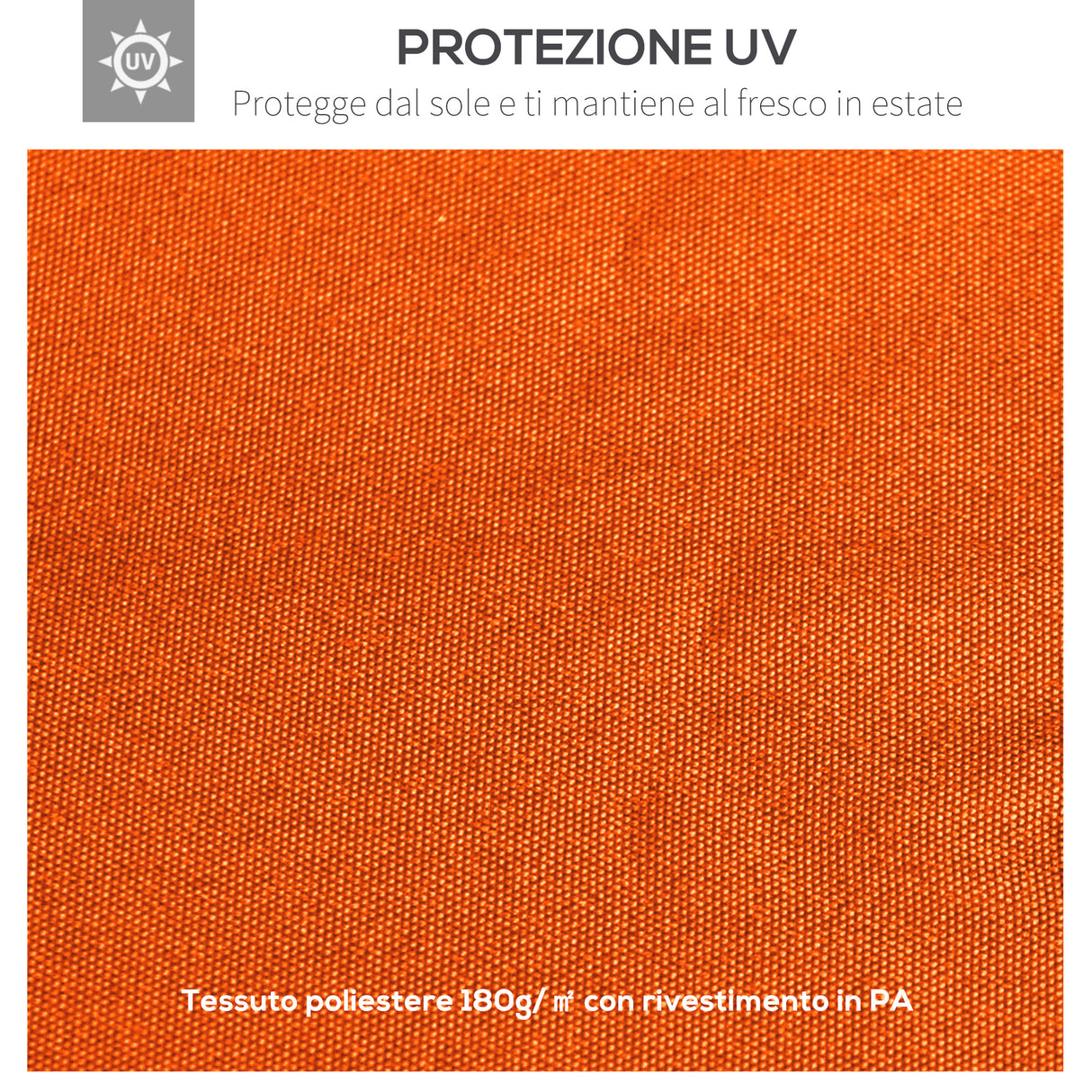easycomfort easycomfort tetto di ricambio per gazebo 3x3m in poliestere impermeabile anti uv arancione