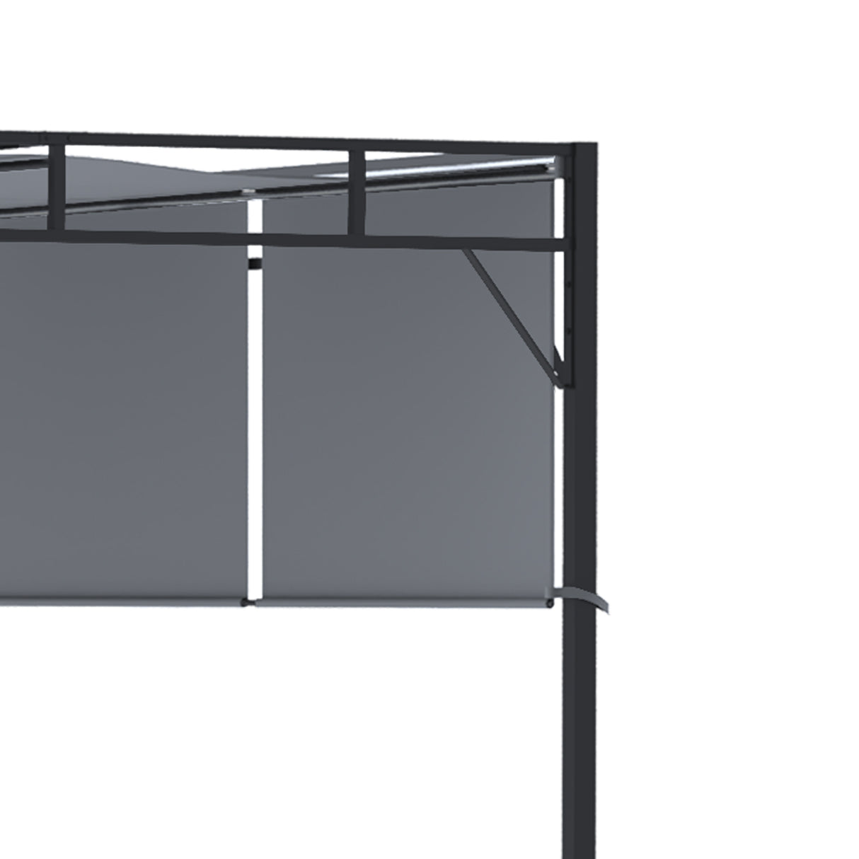easycomfort gazebo a pergola 3x3m in acciaio con tettuccio scorrevole e 8 picchetti inclusi