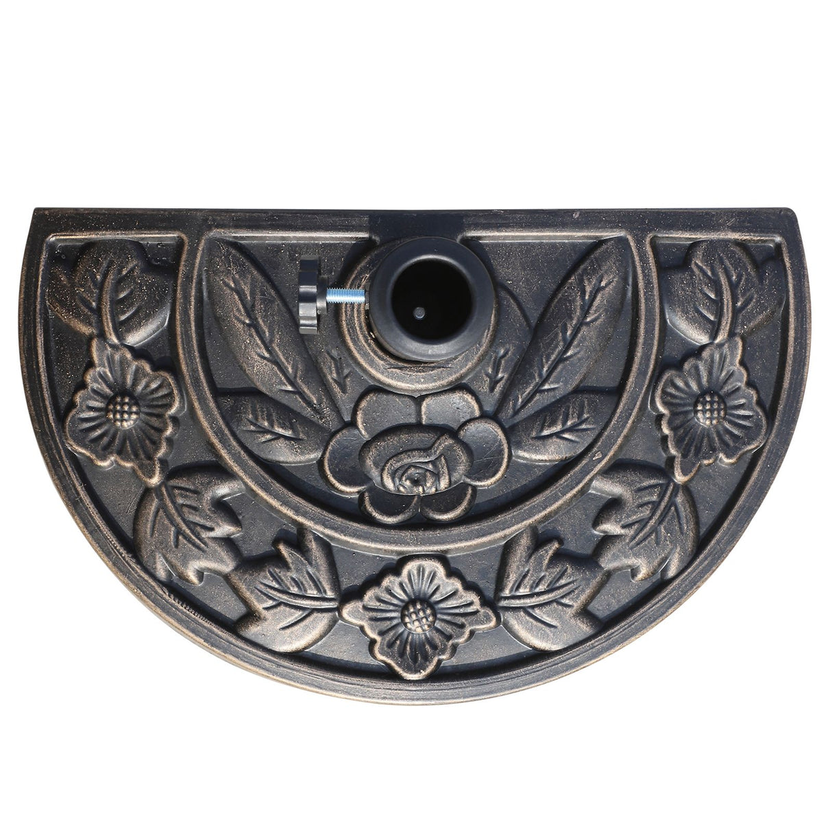 easycomfort easycomfort base per ombrellone in resina regolabile con manopola 9 kg 50x31x32cm