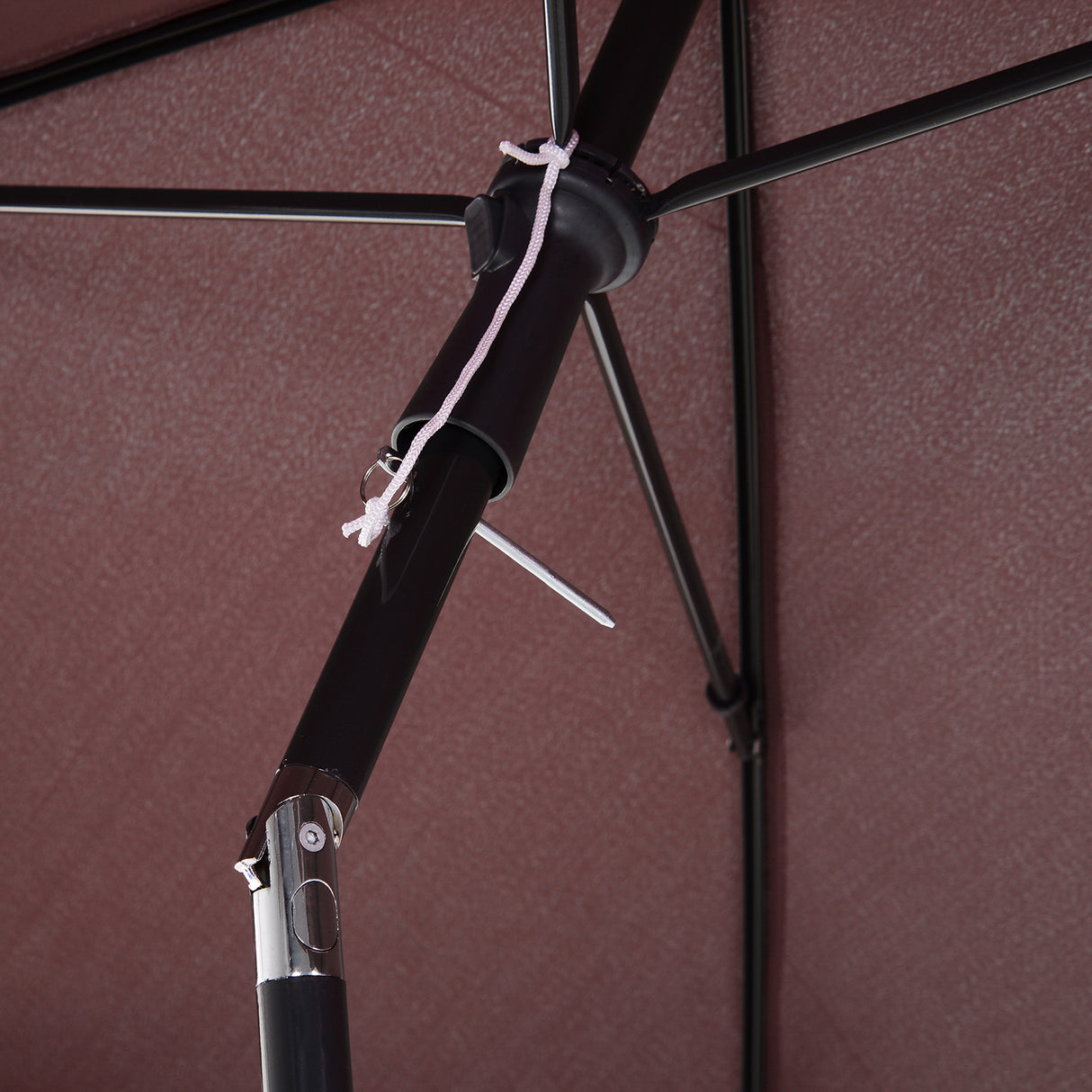 easycomfort easycomfort ombrellone parasole rettangolare con palo inclinabile in poliestere 200 125 235cm marrone