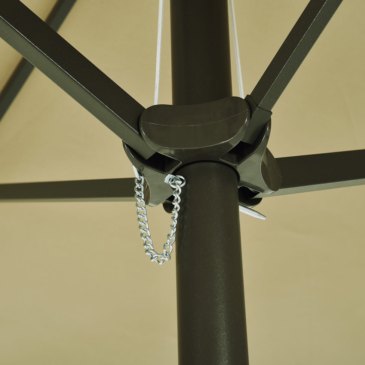 easycomfort easycomfort ombrellone doppio tettuccio da esterni ecru area coperta 4.6m