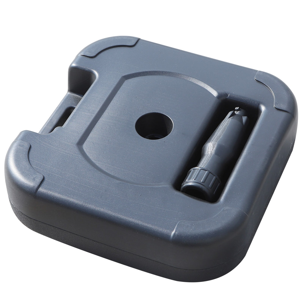 easycomfort easycomfort base per ombrellone riempibile con acqua e sabbia hdpe nero 46x45x26 cm