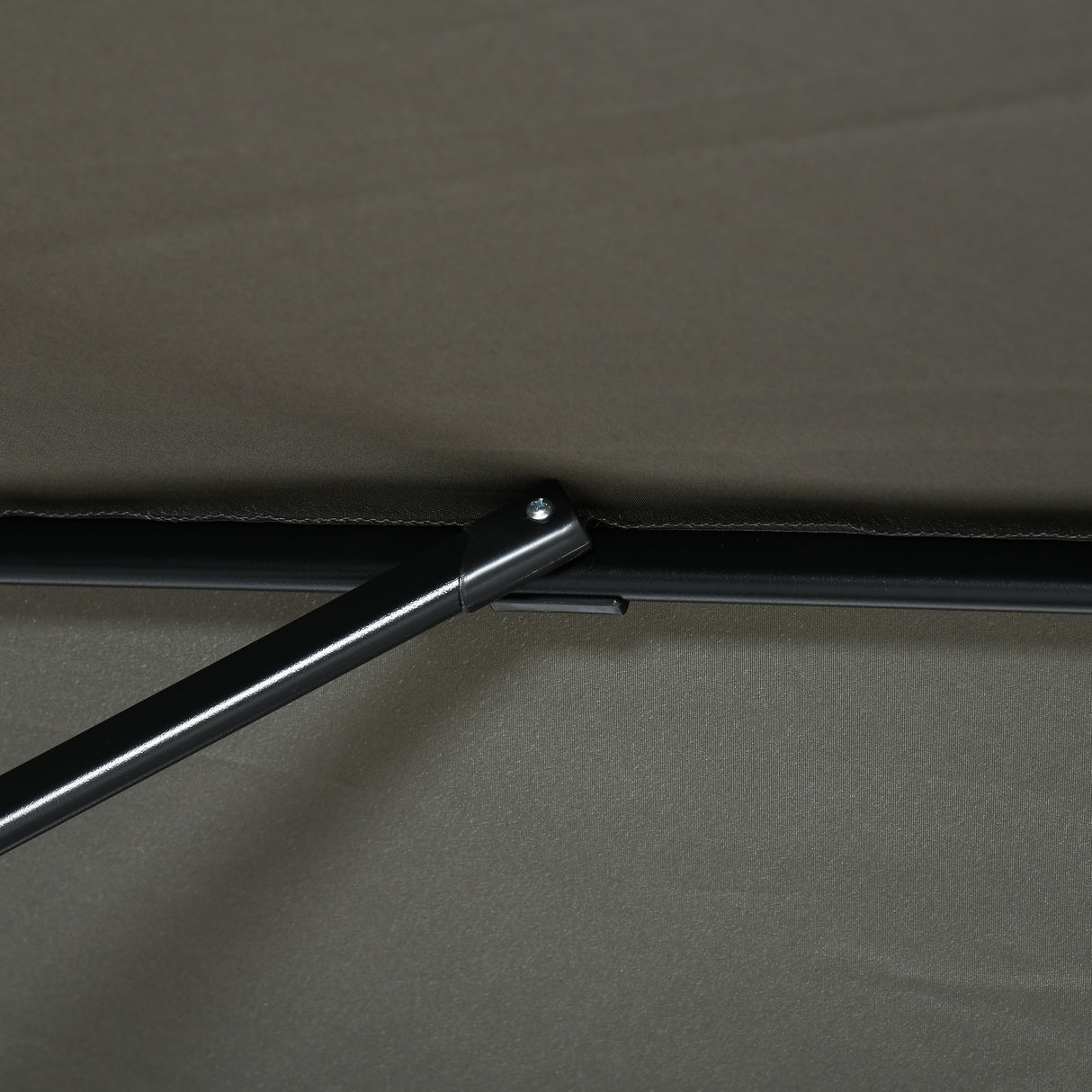 easycomfort ombrellone da giardino con angolazione regolabile su 3 livelli e rotazione a 360 2.5x2.5 m grigio