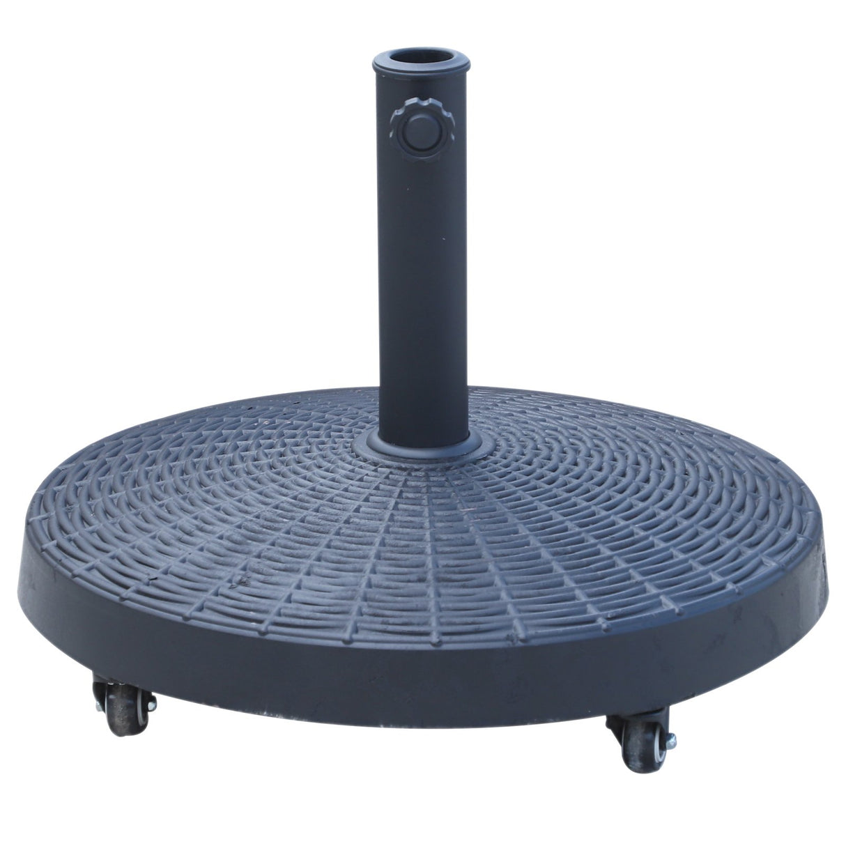 easycomfort easycomfort base per ombrellone da 38mm e 48mm in resina e acciaio nero 52 x 41cm