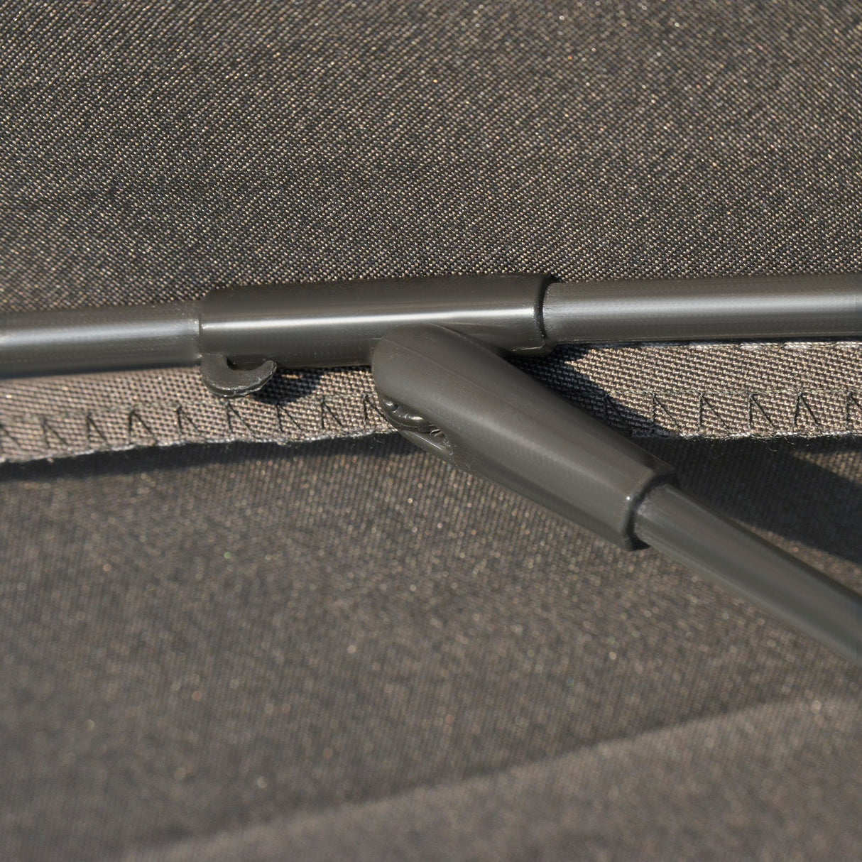 easycomfort easycomfort ombrellone da giardino e terrazza 2 5x2 5 m con manovella 18 stecche e testa inclinabile grigio scuro