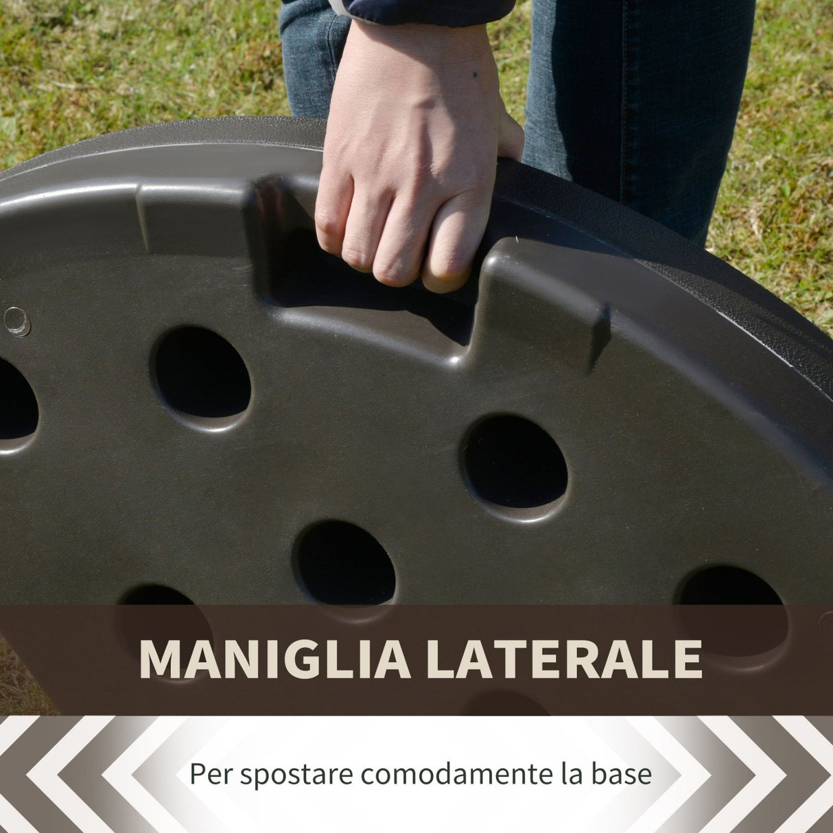 easycomfort easycomfort set 4 pzi basamento ombrellone decentrato da giardino con base a croce
