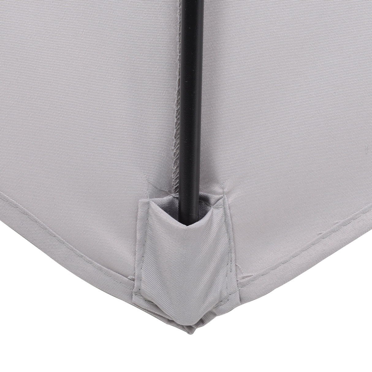 easycomfort outusnny ombrellone 2x2 m da giardino con palo centrale ombrellone per esterno in alluminio grigio chiaro