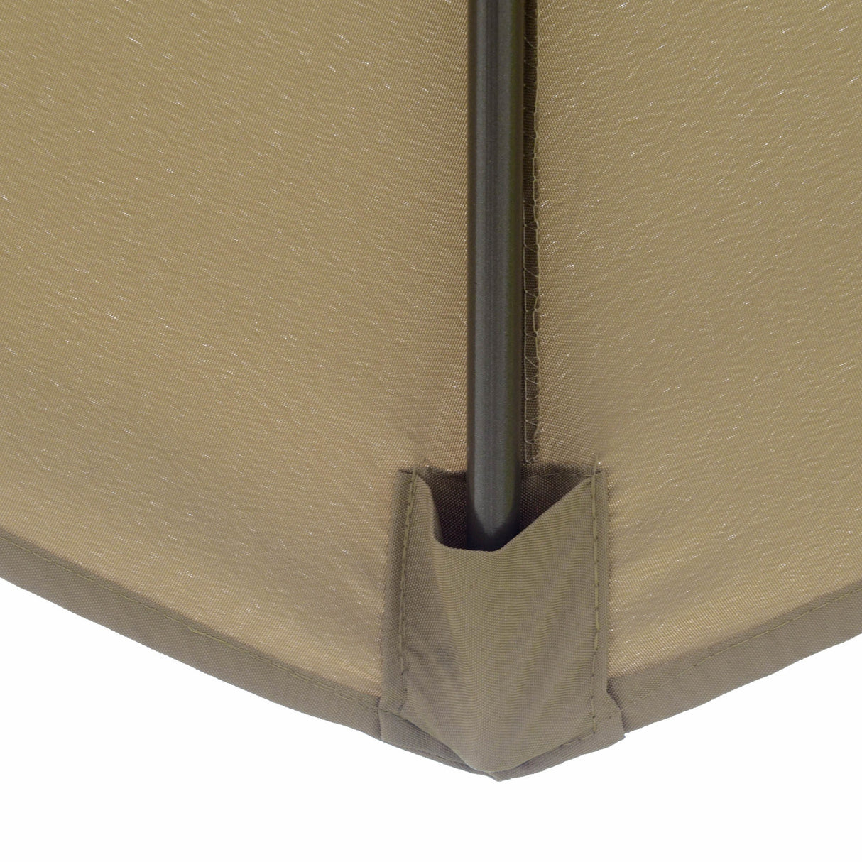 easycomfort ombrellone a braccio da esterni 2.7x2.7 cm con tettuccio regolabile a 2 livelli e base a croce marrone