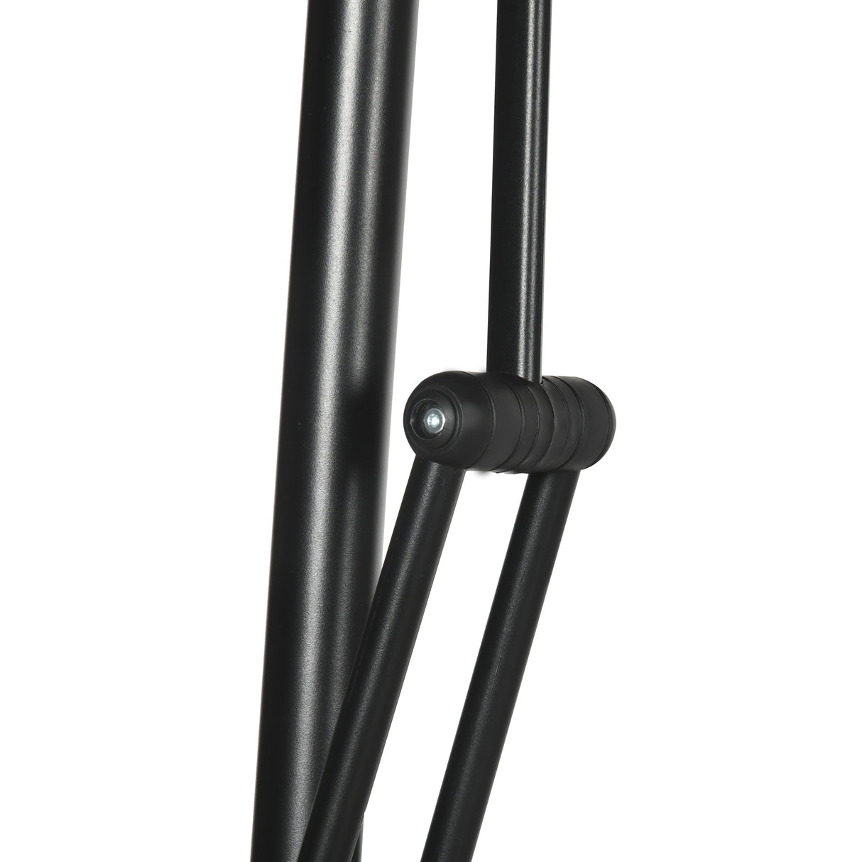 easycomfort ombrellone da giardino 3x2.5 m in metallo e poliestere a 6 stecche con base a croce marrone