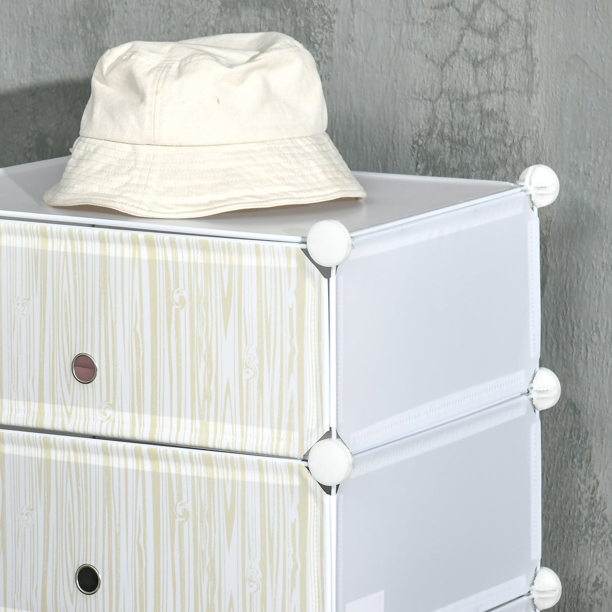 easycomfort easycomfort mobile scarpiera modulare salvaspazio 6 cubi 45x35x17cm in plastica pp e acciaio 45x36 5x108cm bianco