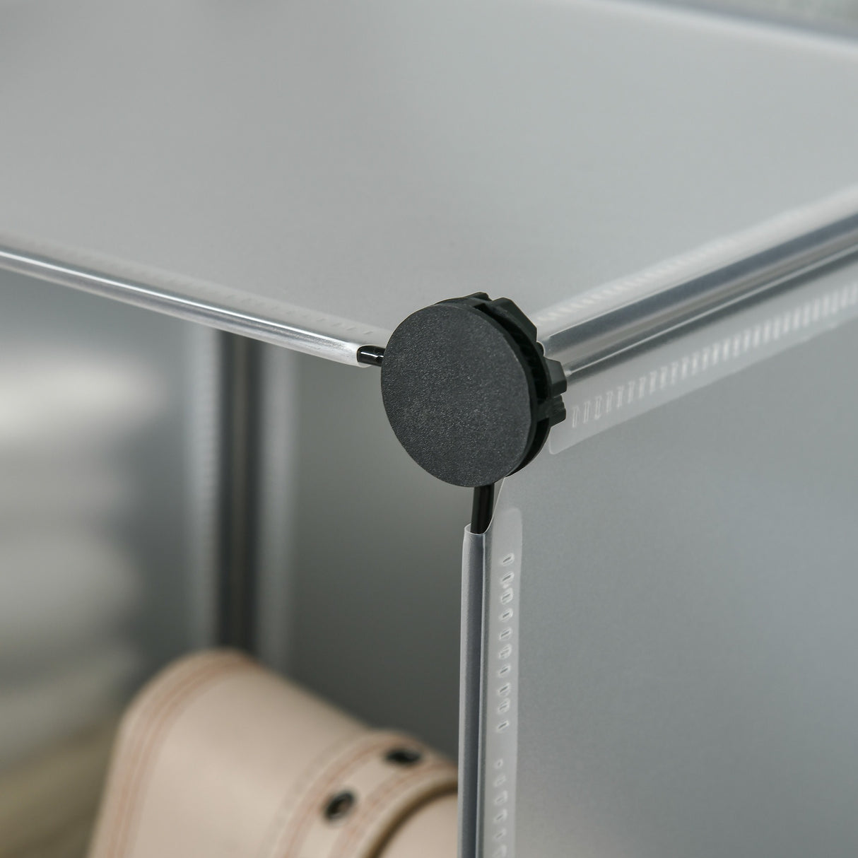 easycomfort easycomfort mobile scarpiera modulare salvaspazio 16 cubi 30x30x30 cm in acciaio e pp 125x32x125 cm trasparente