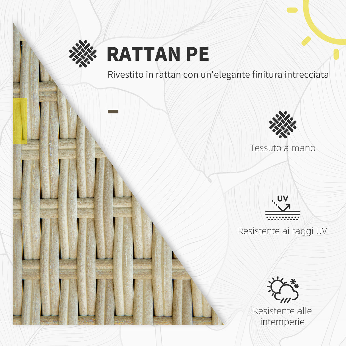 easycomfort easycomfort salotto da giardino 7 pezzi modulabile in rattan pe con cuscini beige