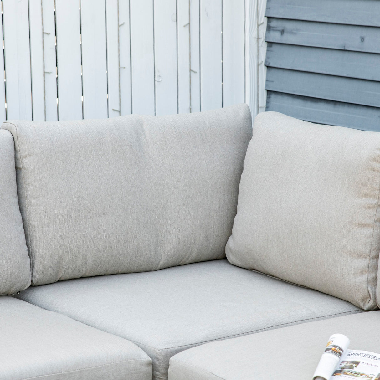 easycomfort easycomfort salotto da giardino 7 pezzi modulabile in rattan pe con cuscini beige