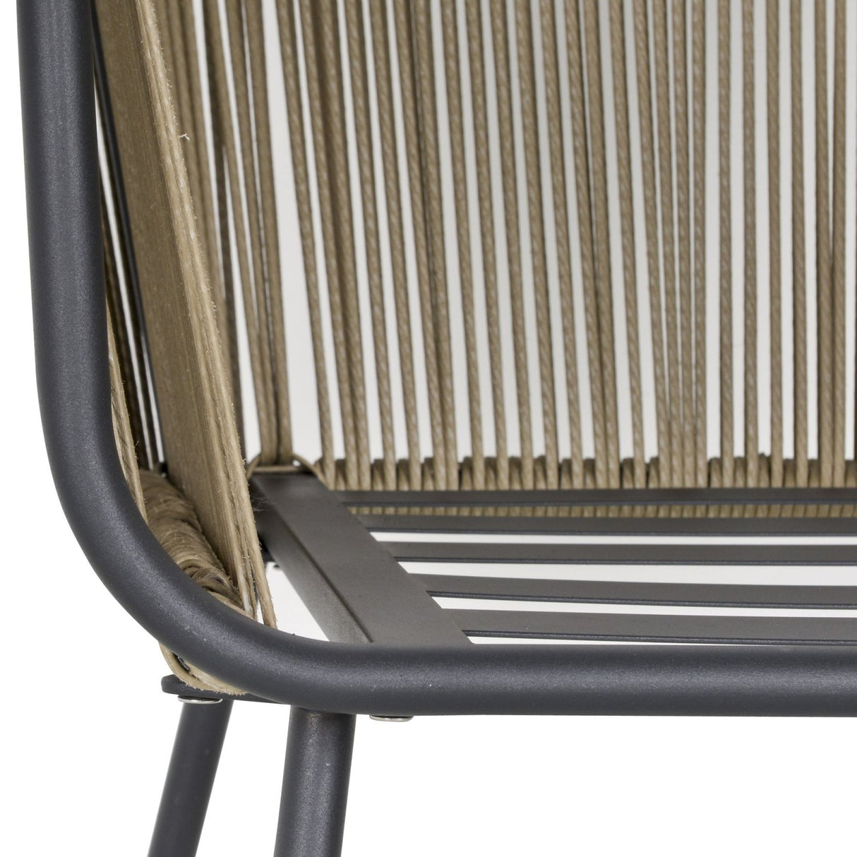 easycomfort easycomfort set 2 poltroncine con tavolino da esterno in pe rattan cachi e grigio