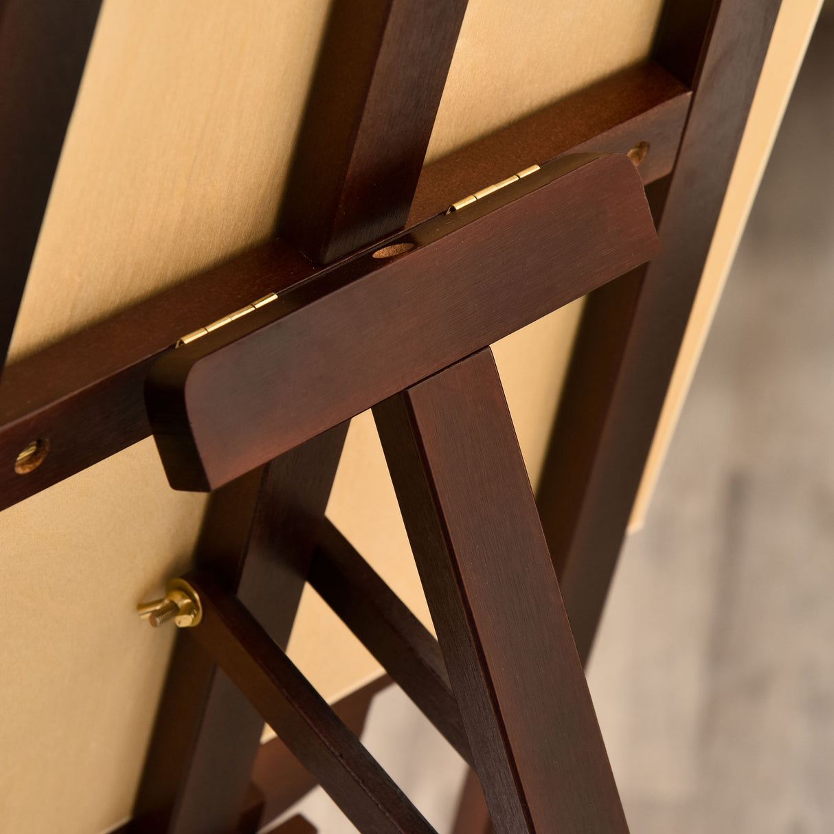 easycomfort cavalletto pittura studio professionale altezza e inclinazione regolabili in legno marrone