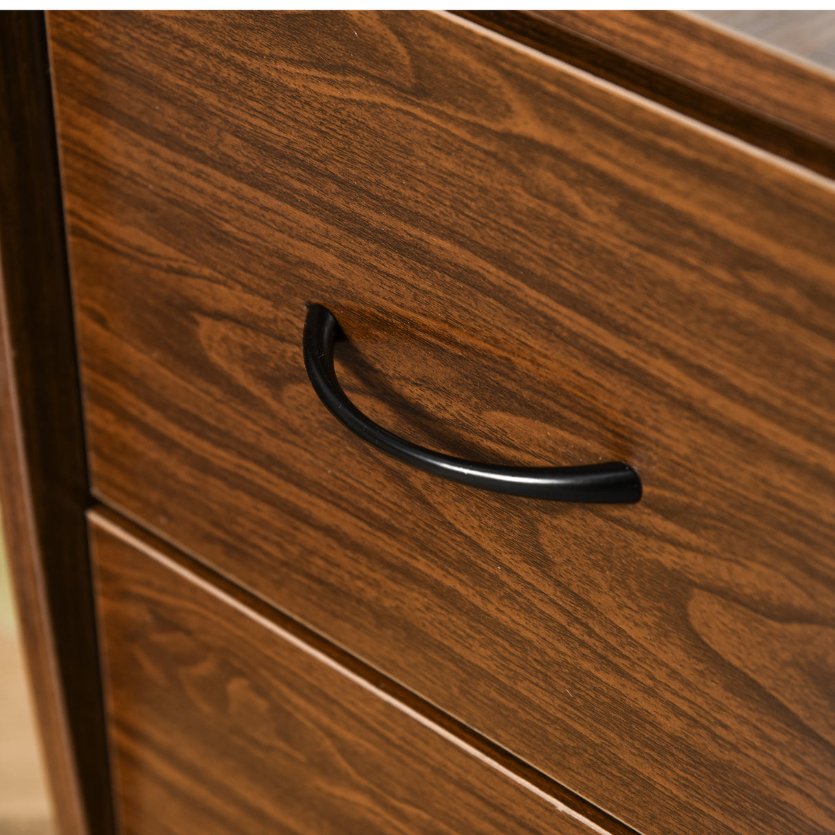 easycomfort easycomfort scrivania per computer moderna porta pc in legno con cassetti scrivania salvaspazio con libreria mensola estraibile e porta tastiera 120x55x85cm marrone ean 8054144132327