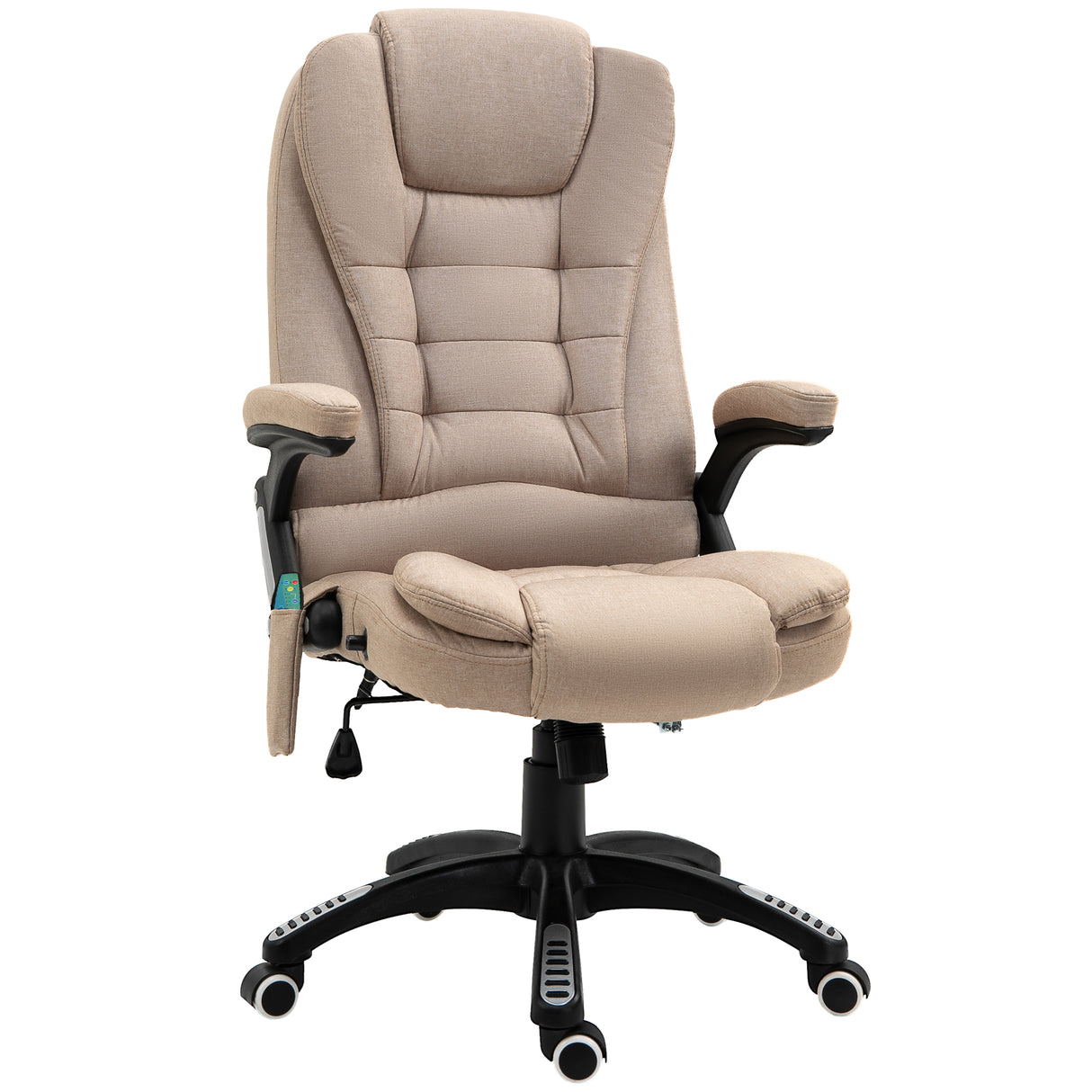 easycomfort easycomfort poltrona da ufficio massaggiante con altezza regolabile 6 punti di massaggio e riscaldamento beige
