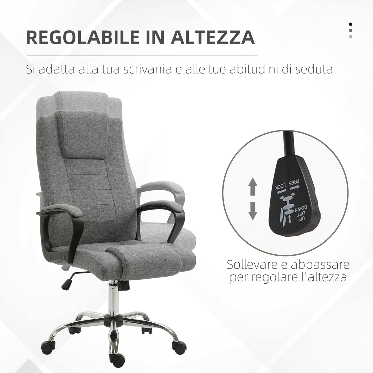 easycomfort easycomfort sedia da ufficio presidenziale ergonomica basculante e imbottita con altezza e inclinazione regolabile 62 x 76 x 110 119cm ean 8055776912868