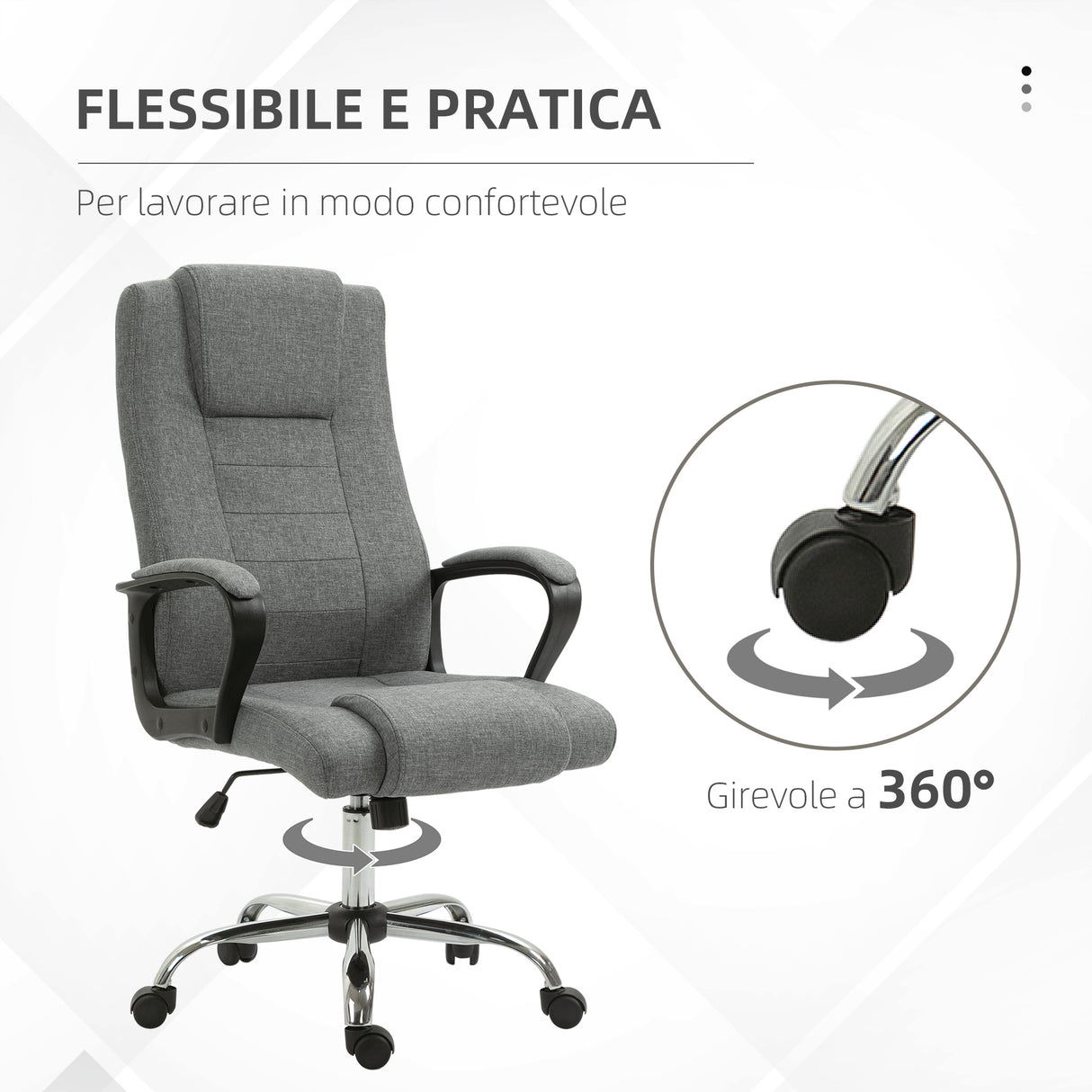 easycomfort easycomfort sedia da ufficio presidenziale ergonomica basculante e imbottita con altezza e inclinazione regolabile 62 x 76 x 110 119cm ean 8055776912868