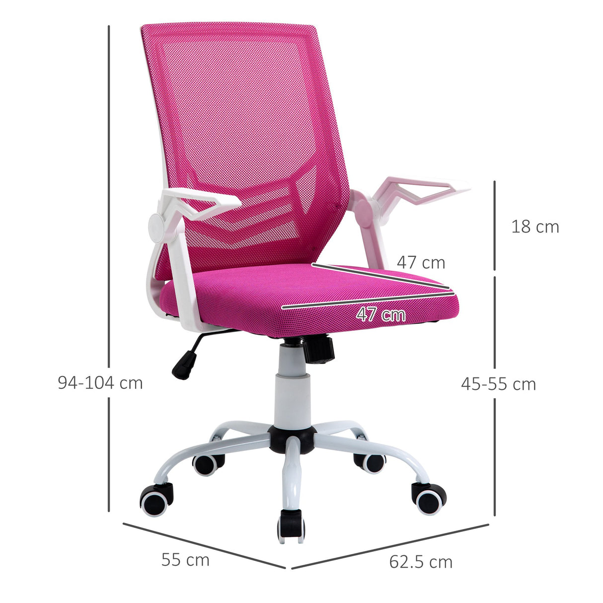 easycomfort easycomfort sedia da ufficio ergonomica con braccioli e supporto lombare poltrona ufficio girevole e altezza regolabile in tessuto rosa