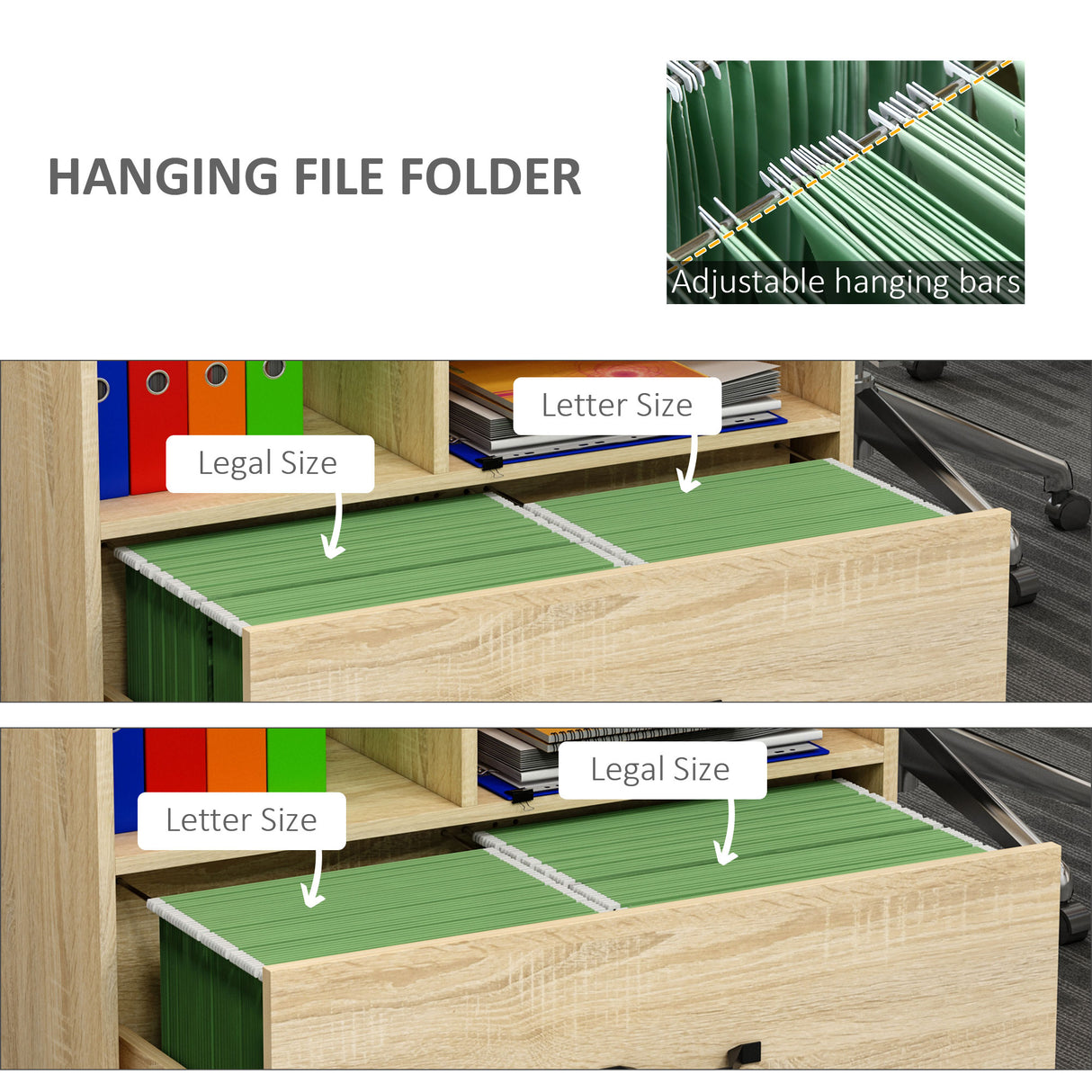 easycomfort mobile multiuso per ufficio porta stampante con 5 ruote e ripiano regolabile 77x40x73cm legno
