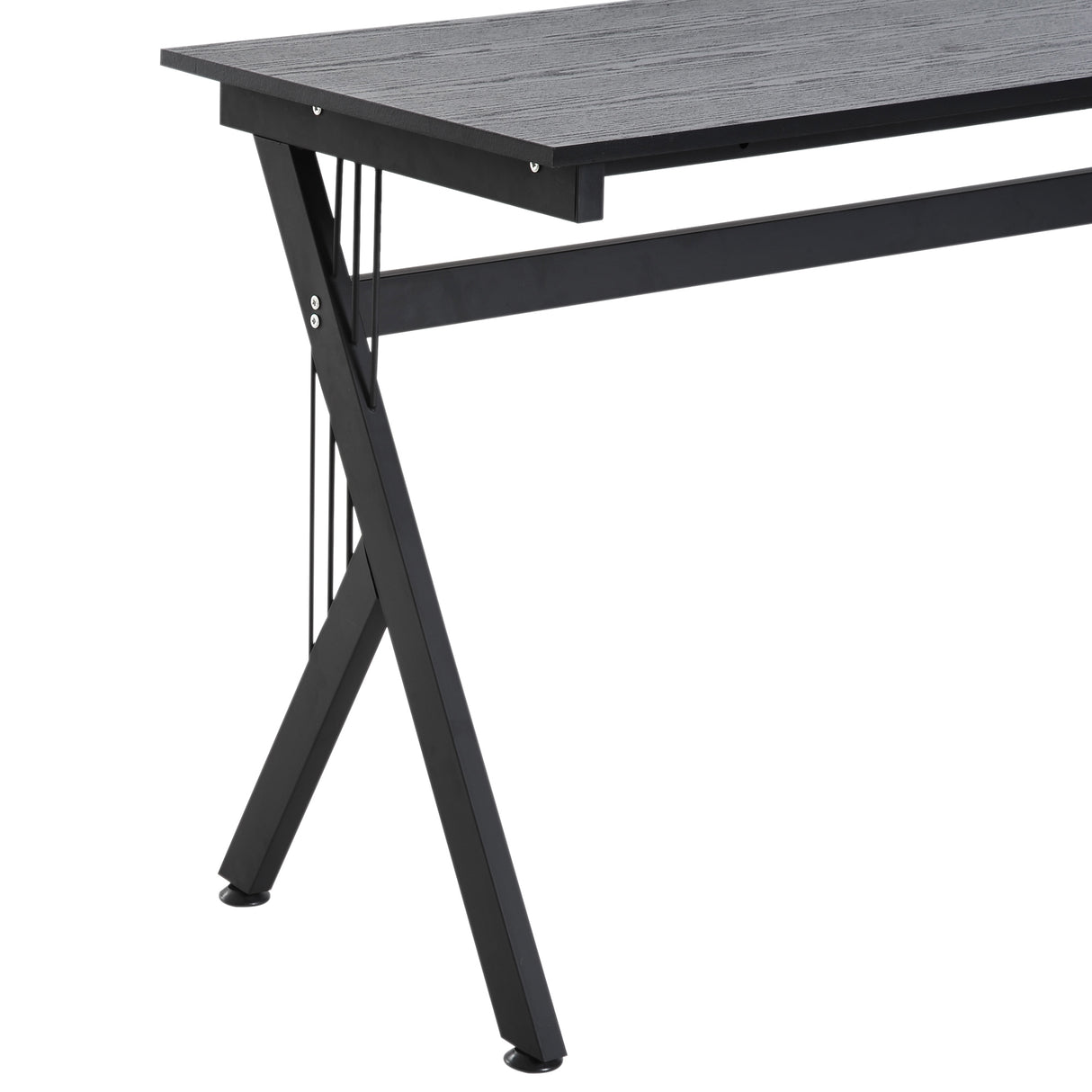 easycomfort easycomfort scrivania angolare per ufficio in legno nero 155x130x76cm ean 8054144139142