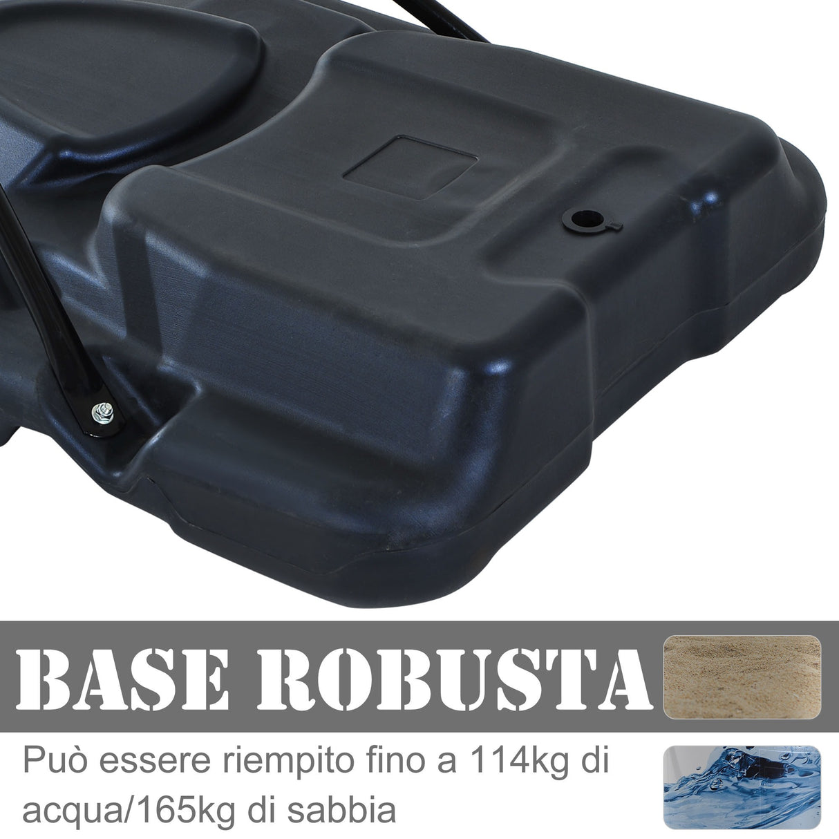 easycomfort canestro da basket da esterno con supporto e altezza regolabile in acciaio