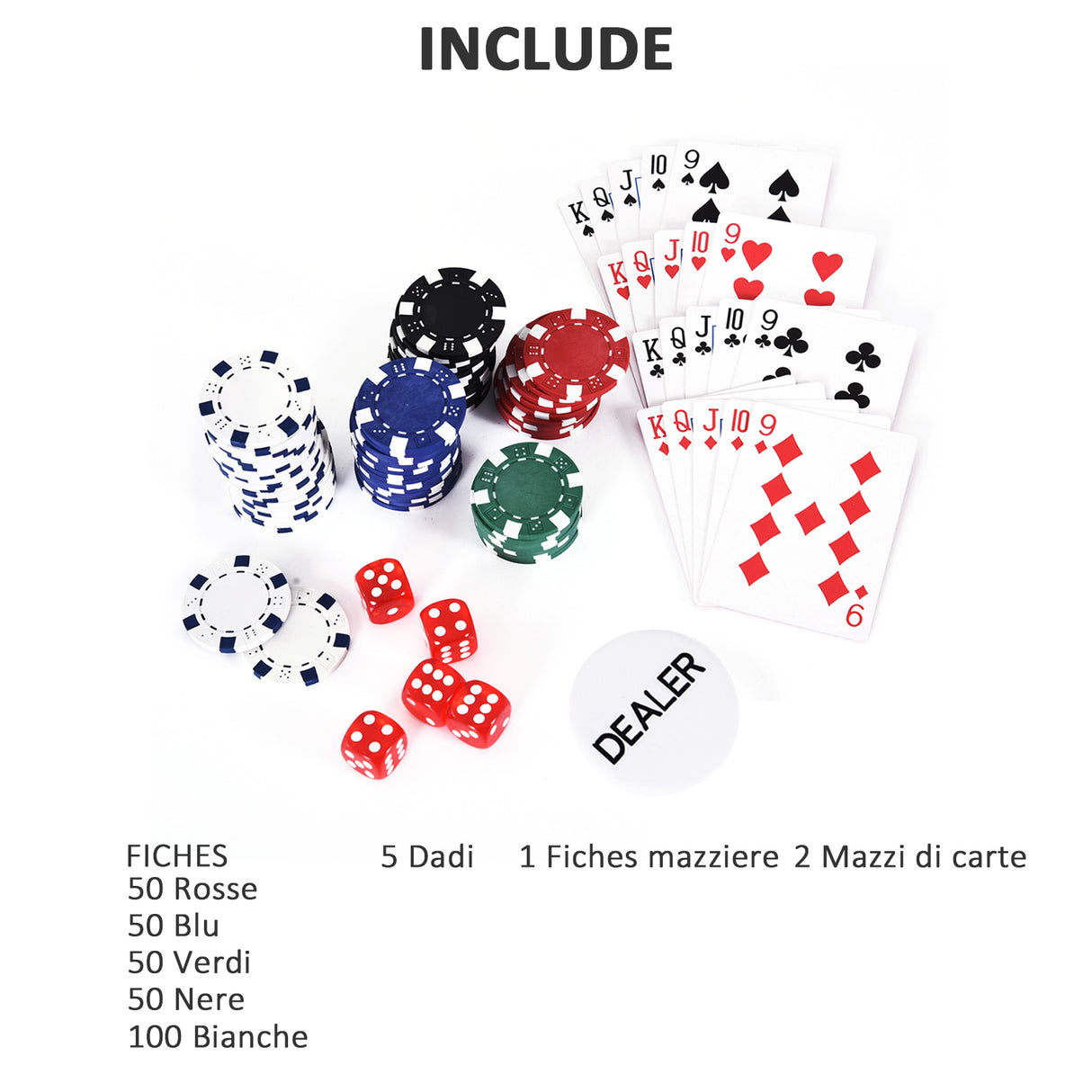 easycomfort valigetta poker professionale in alluminio set con 300 fiches e 2 mazzi per texas hold em e blackjack