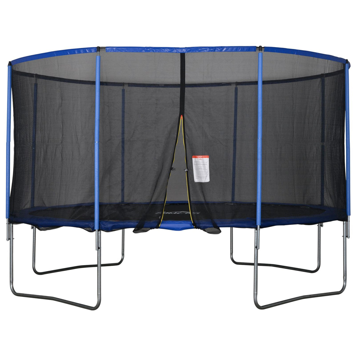 easycomfort easycomfort tappeto elastico per bambini e adulti con rete e bordo imbottito giochi da giardino e casa 426x269cm blu e nero ean 8055776914800