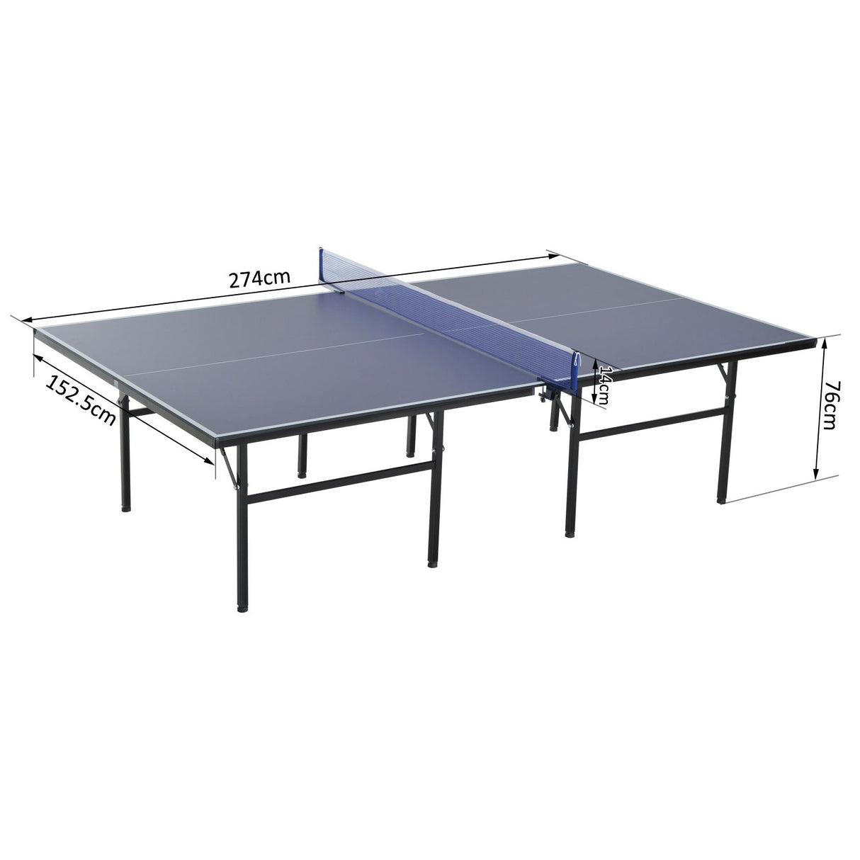 easycomfort easycomfort tavolo ping pong pieghevole in legno mdf e acciaio 152.5x274x76cm
