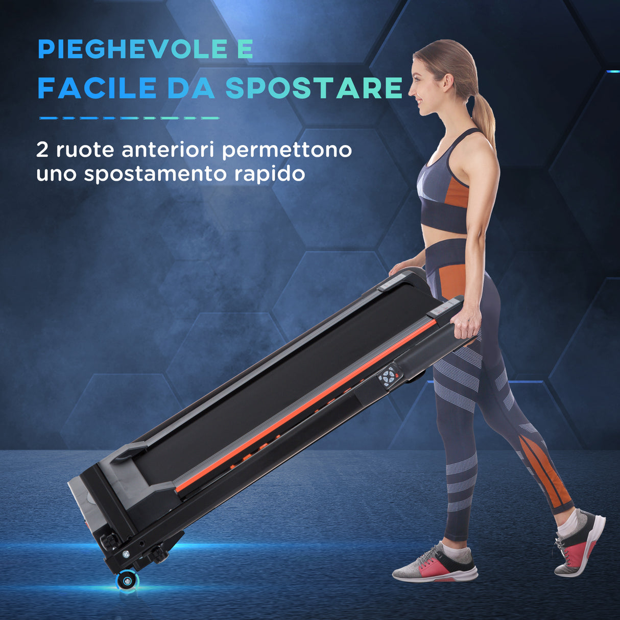 easycomfort easycomfort tapis roulant elettrico pieghevole salvaspazio con telecomando