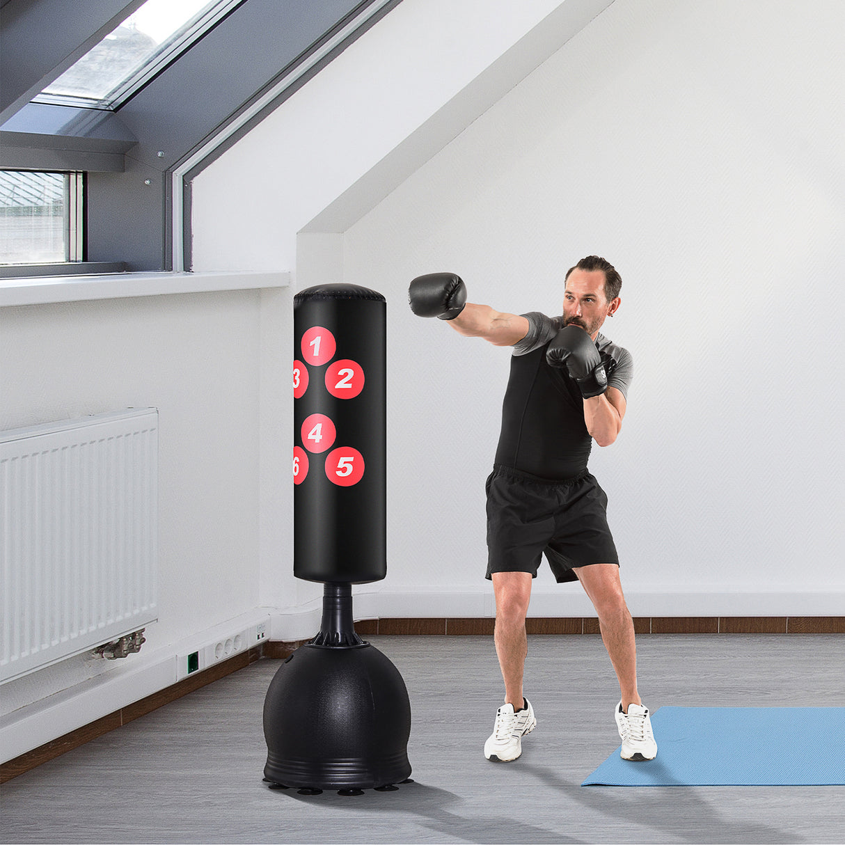easycomfort sacco da boxe da terra sacco da pugile fit boxe o arti marziali per adulti e bambini