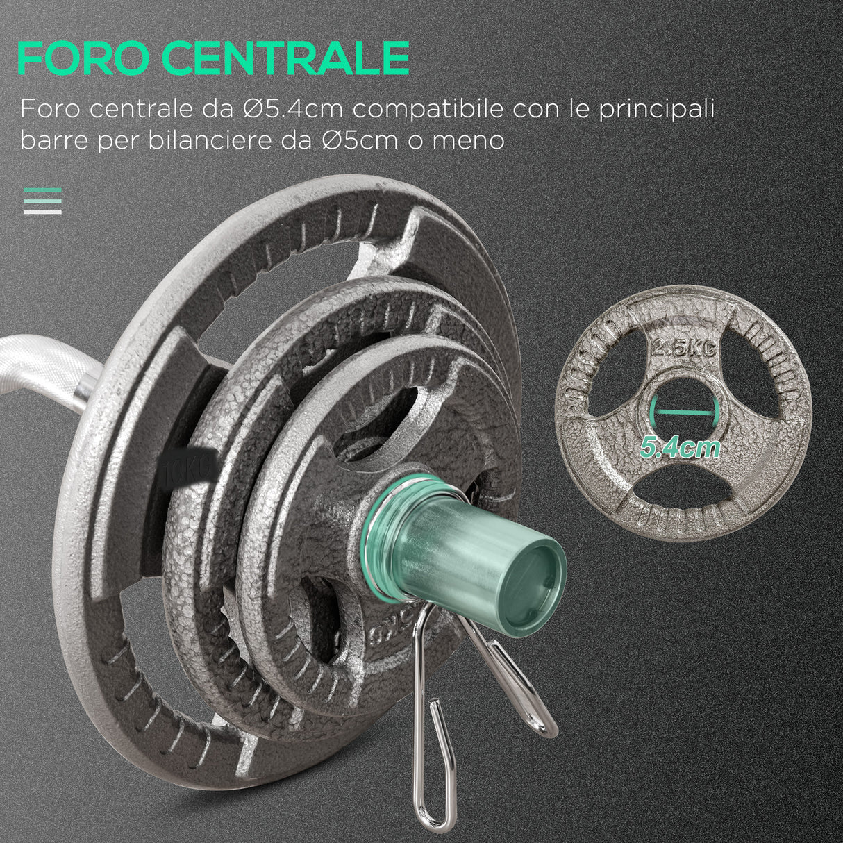 easycomfort easycomfort set di 6 dischi pesi per bilanciere e manubri 2 5 35kg dischi palestra in acciaio ideali per bilancieri olimpionici argento