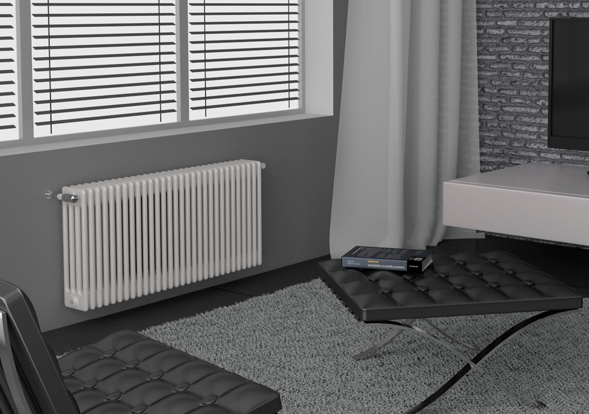 batteria completa radiatore termosifone in acciaio tubolare cordivari ardesia 4 colonne da 3 a 20 elementi h 1800 mm interasse 1744 mm tappi e riduzioni inclusi 3 elementi h. 1800