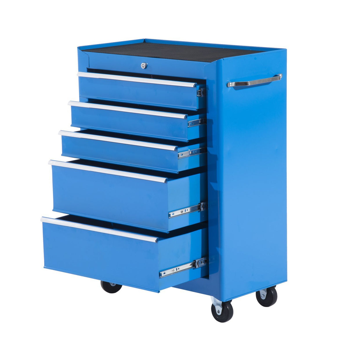 easycomfort easycomfort carrello porta utensili da officina con cassettiera azzurro 61.5 x 33 x 85cm