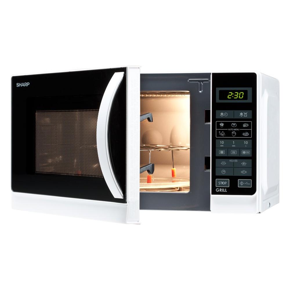 sharp forno a microonde sharp r 642ww 20 litri 800 w a257xl439xp358 grill bianco ean 4974019744407