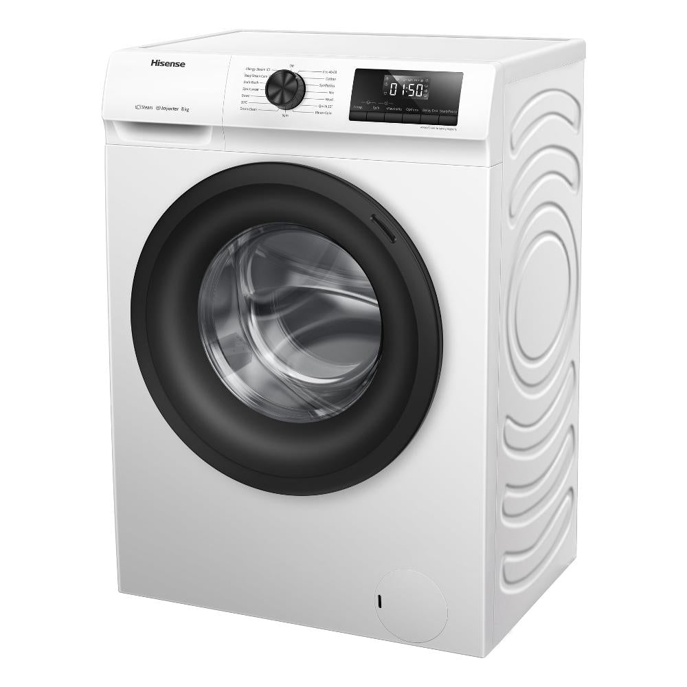 hisense lavatrice a carico frontale hisense wfqp8014evm 8 kg classe a 1400 giri a85xl595xp54 bianco ean 6901101815521