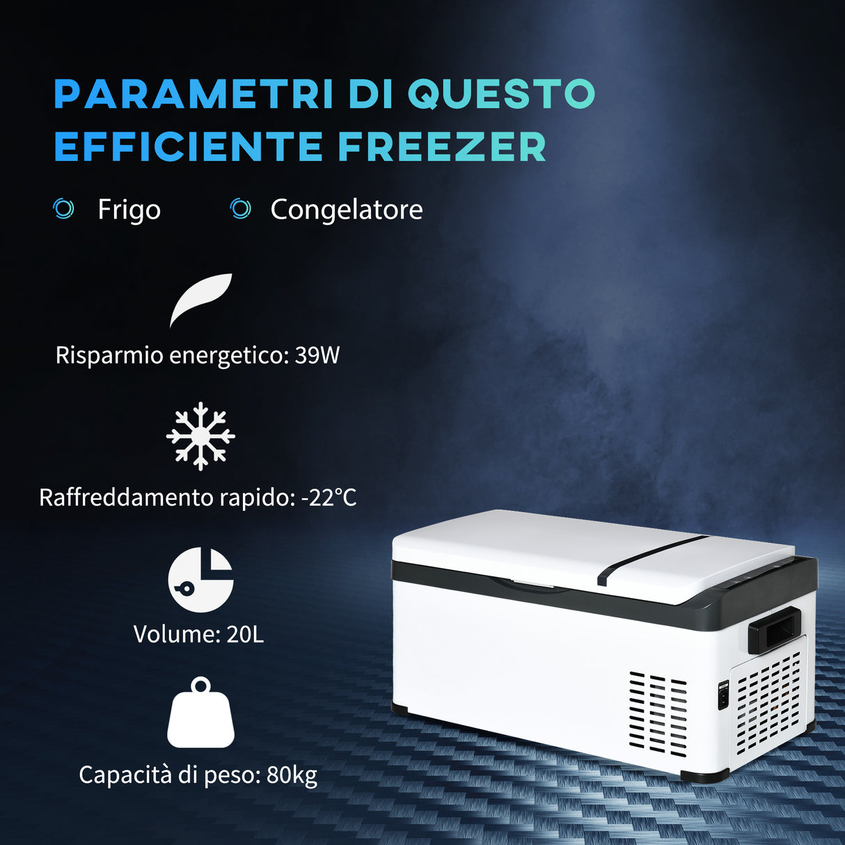 easycomfort frigo portatile elettrico a compressore 20l con maniglia e schermo lcd frigorifero piccolo da 12 24v dc e 110 240v ac per auto e camion