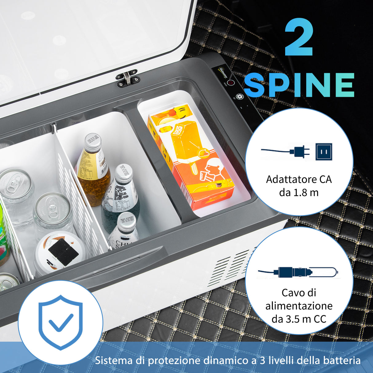 easycomfort frigo portatile elettrico a compressore 20l con maniglia e schermo lcd frigorifero piccolo da 12 24v dc e 110 240v ac per auto e camion