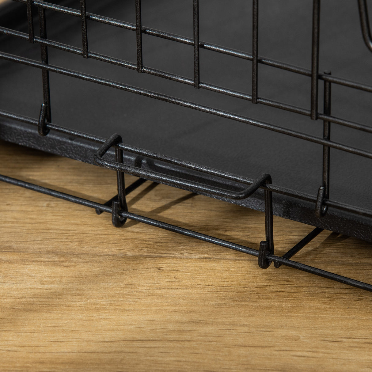 easycomfort easycomfort gabbia trasportino per cani gatti pieghevole in acciaio doppia apertura 76x53x57cm nero