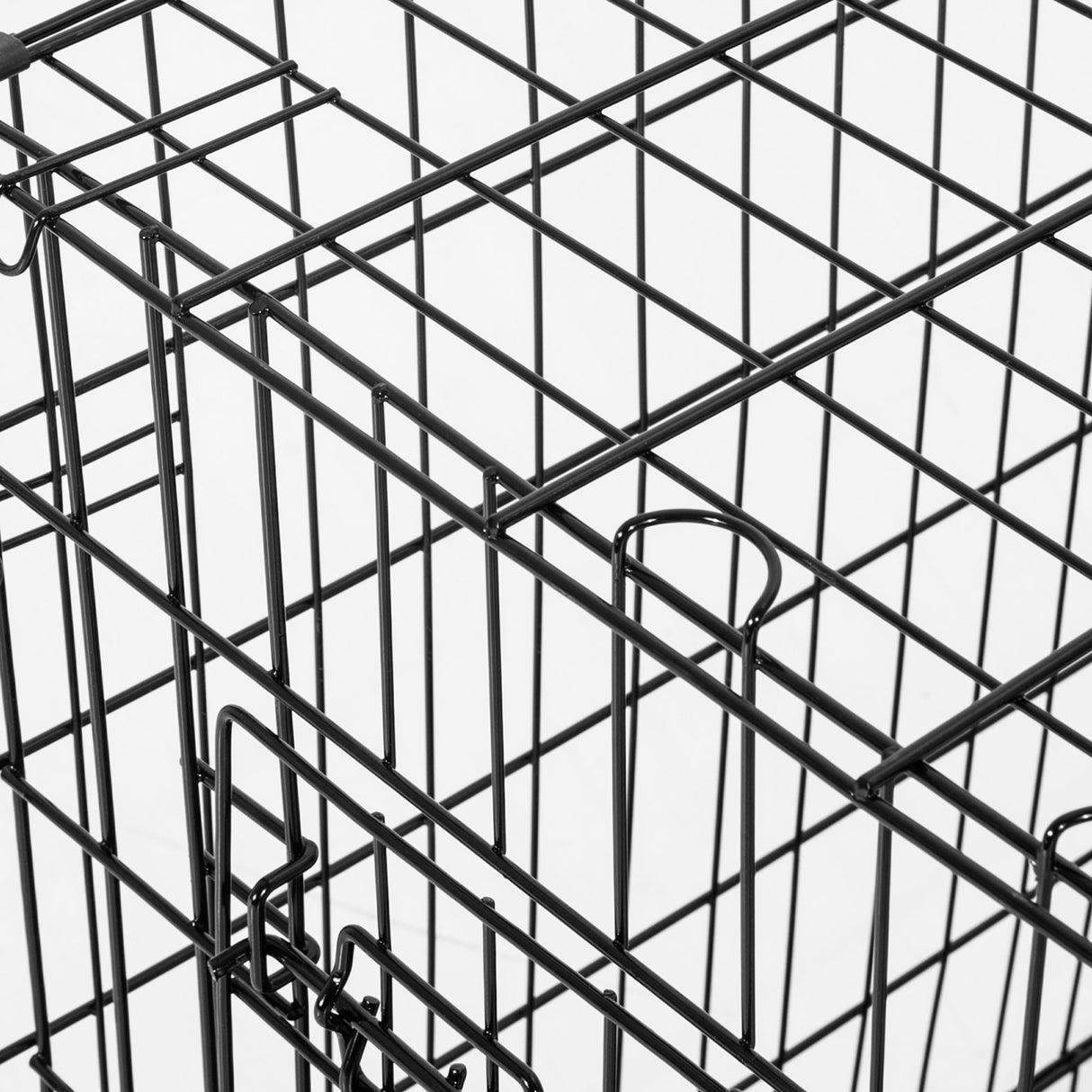 easycomfort easycomfort gabbia trasportino in acciaio per animali pieghevole nero 122x77x82cm