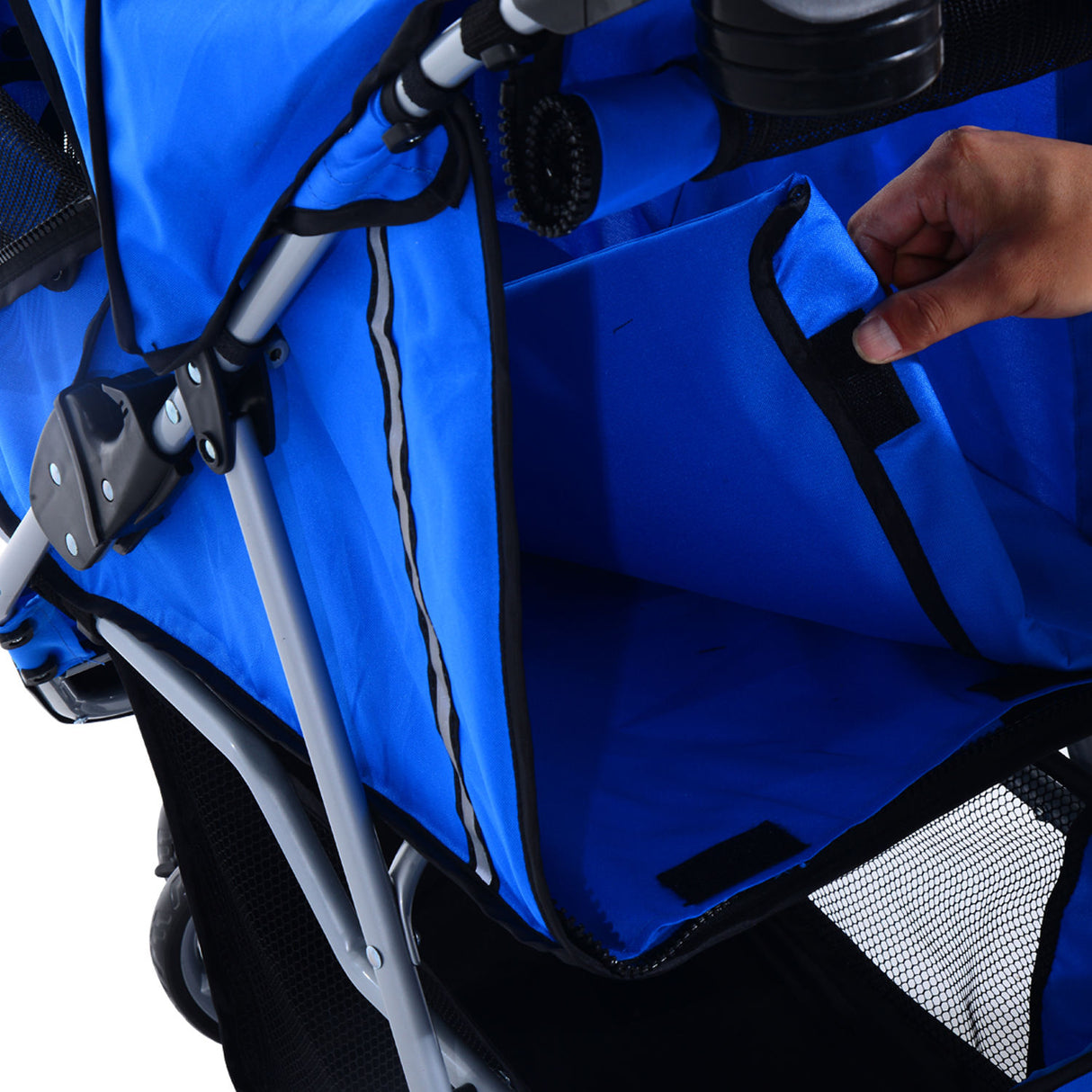 easycomfort easycomfort passeggino per cani carrello per animali domestici blu 75 x 45 x 97cm