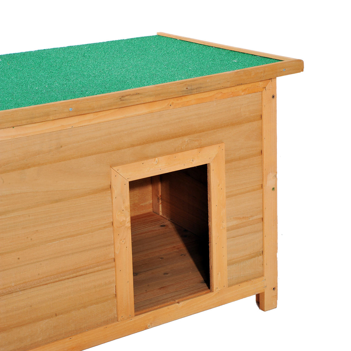 easycomfort easycomfort cuccia per cani impermeabile da esterno in legno di abete 85x58x58cm
