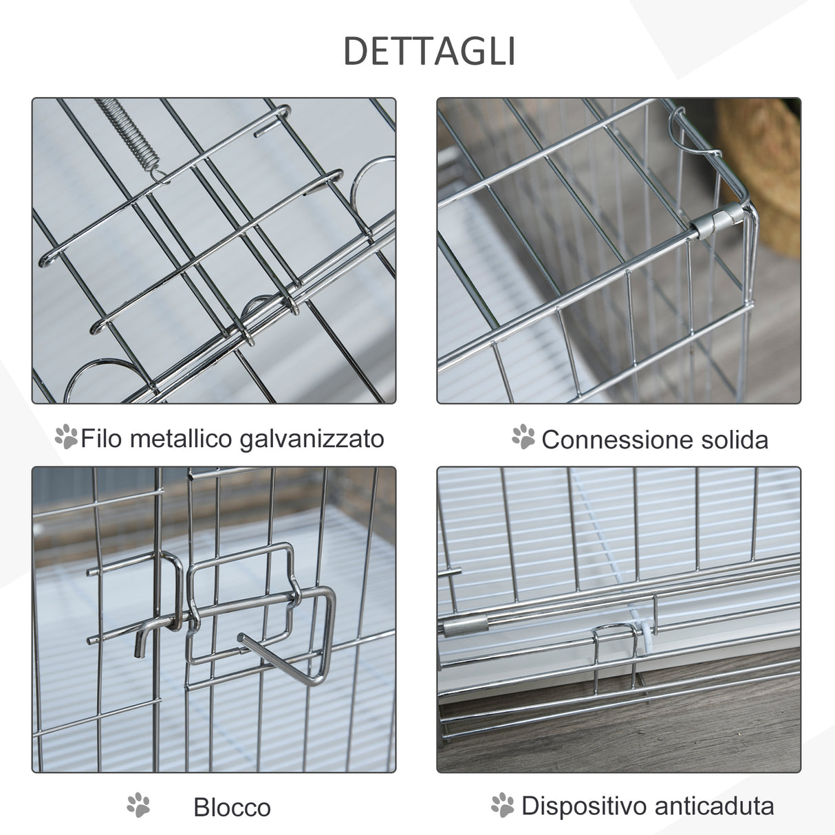 easycomfort easycomfort kennel gabbia per cani pieghevole in acciaio porta con blocco