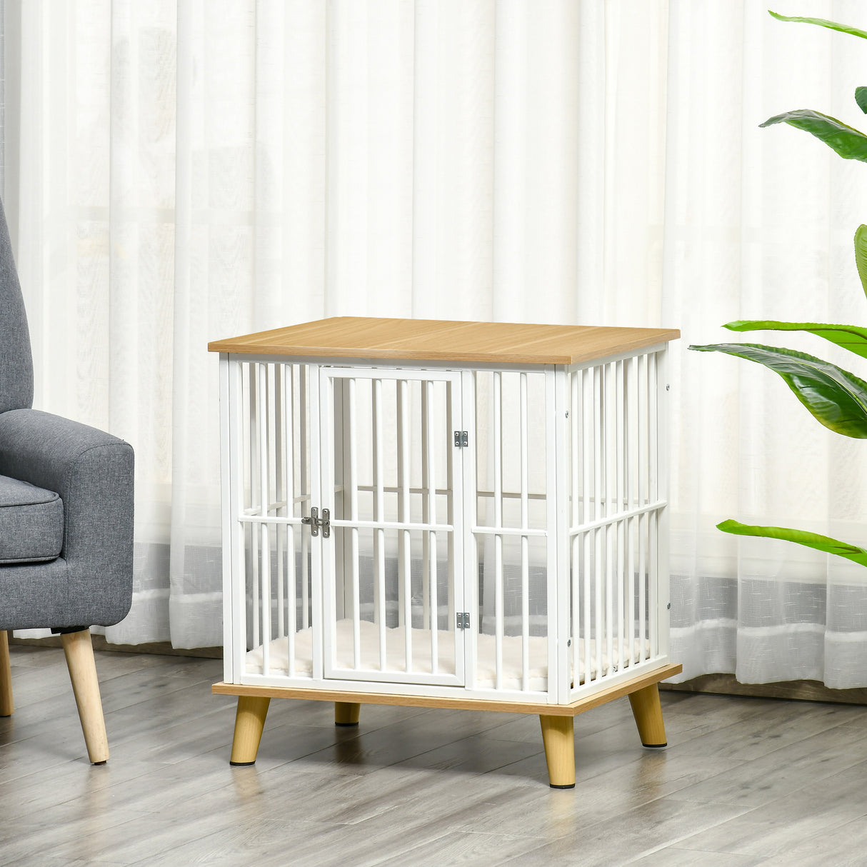 easycomfort easycomfort casetta per cani piccoli da interno con cuscino rimovibile e lavabile 64 5x48x 70 5cm quercia