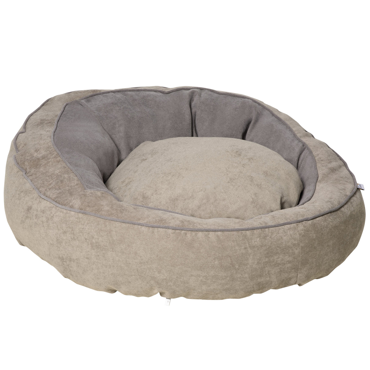 easycomfort easycomfort cuccia per cani imbottita con cuscino e bordi rialzati rivestimento in tessuto 85x85x35cm grigio
