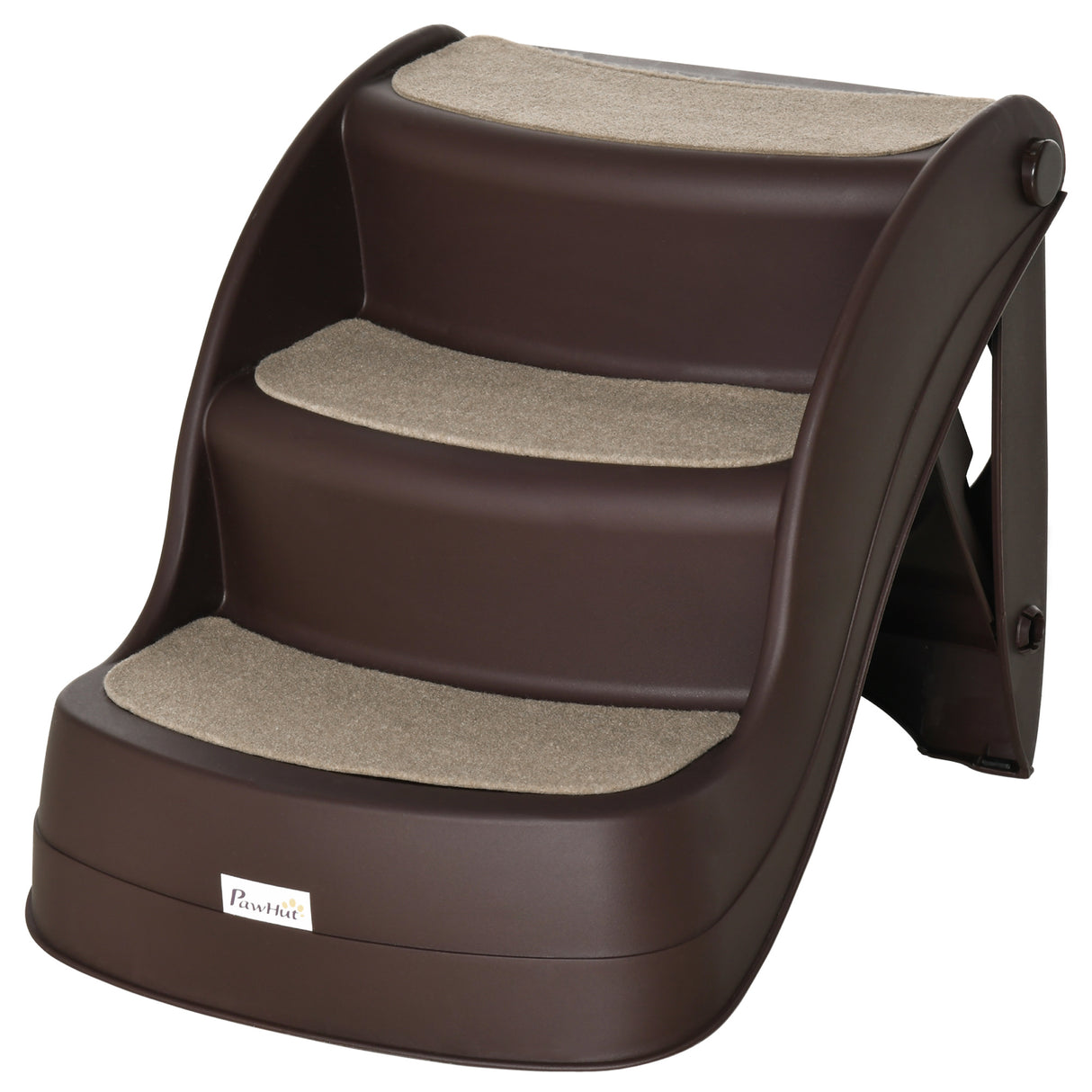 easycomfort easycomfort scaletta per cani pieghevole con 3 gradini antiscivolo in pp 49x38x38 cm marrone